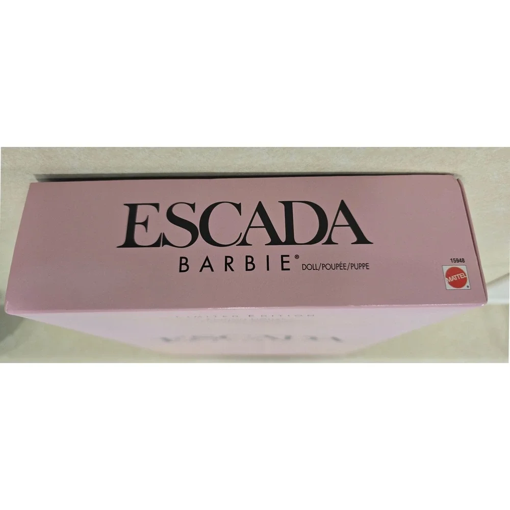 Escada Barbie Vintage Limited Edition 1996 Mattel Collector Doll Pink Black Gown